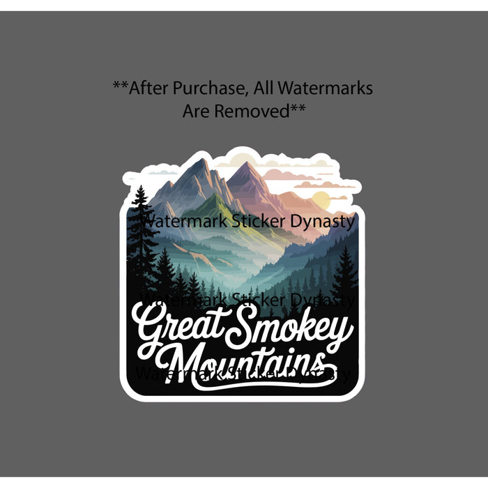 Great Smokey Mountains Sticker Waterproof Decal Outdoor Travel Nature Gift NEW
