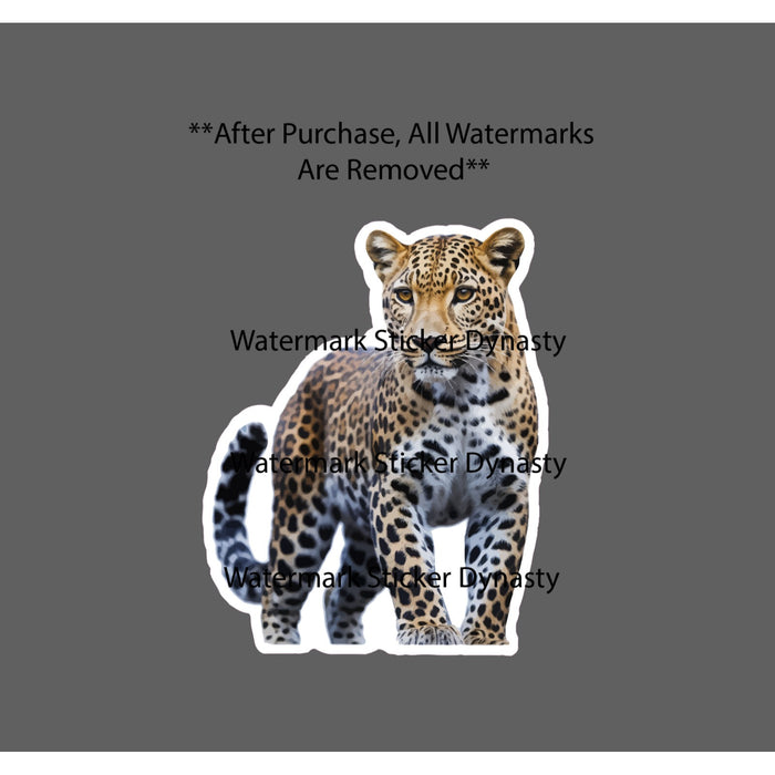 Leopard Sticker Waterproof Decal Big Cat Jungle Animal Wildlife Nature Gift NEW