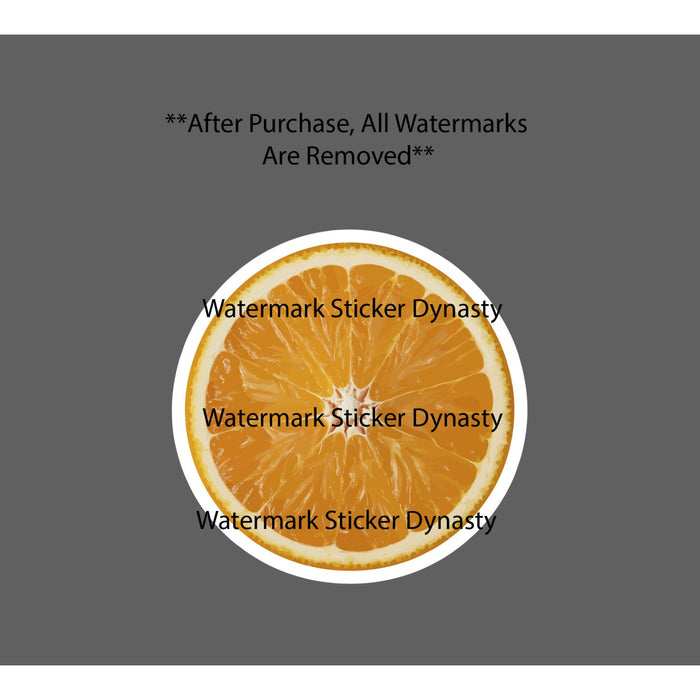Orange Sticker Waterproof Decal Peel Slice Fruit Citrus Food Tree Gift NEW