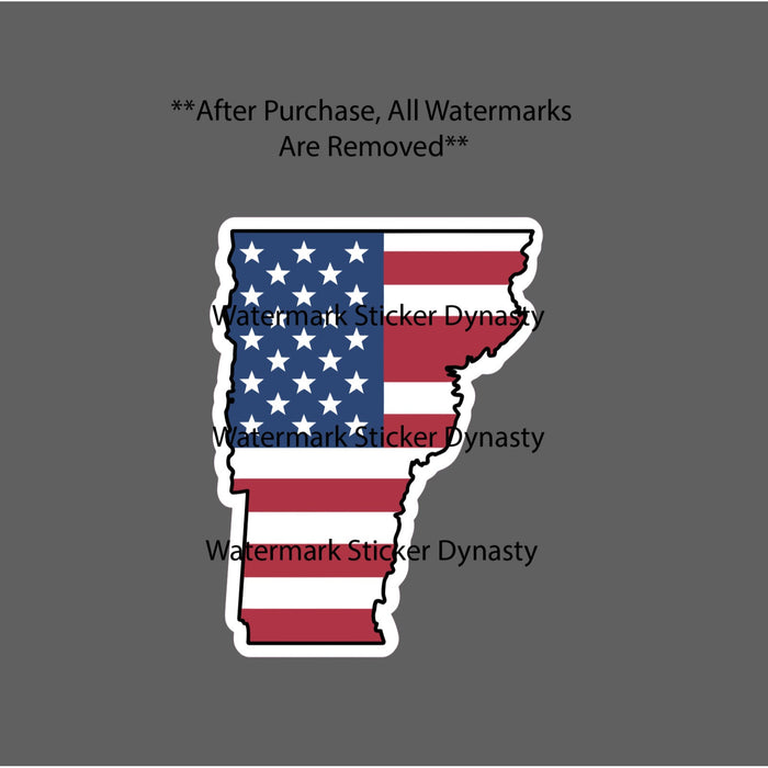 Vermont Sticker Waterproof Decal American Flag USA State Gift NEW