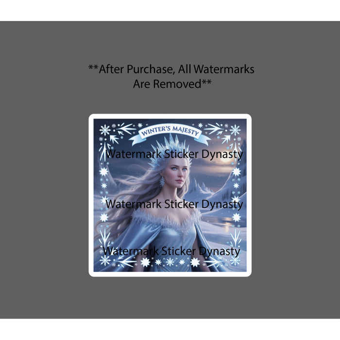 Winter Queen Sticker Waterproof Decal Snow Princess Mountain Dress Gift NEW