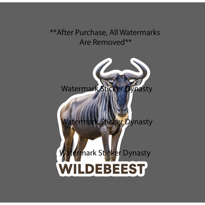 Wildebeest Sticker Waterproof Decal Animal Beast Wildlife Hunting Gift NEW