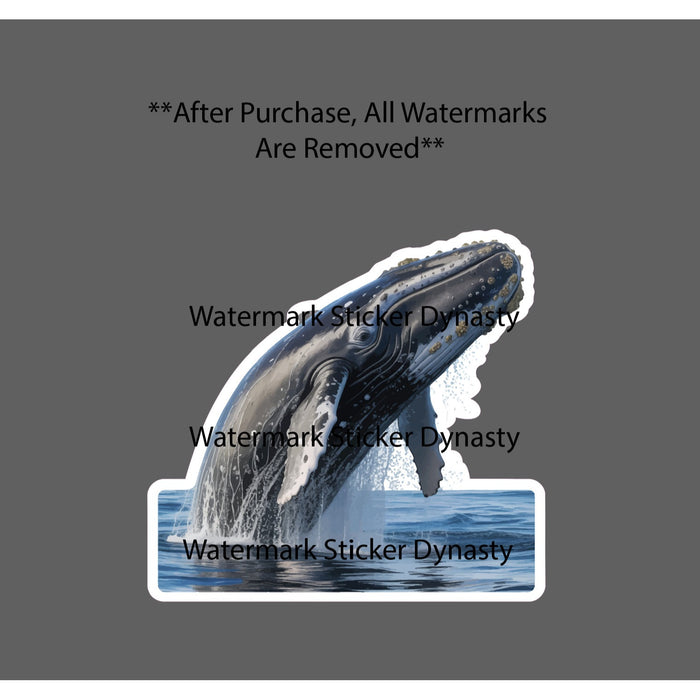 Gray Whale Sticker Waterproof Decal Animal Ocean Whale Sighting Gift NEW