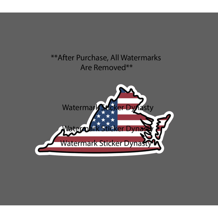 Virginia Sticker Waterproof Decal State USA Flag America Gift NEW