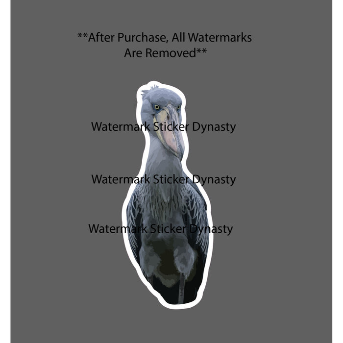 Shoebill Stork Sticker Waterproof Decal Bird Animal Wild Horror Scary Gift NEW