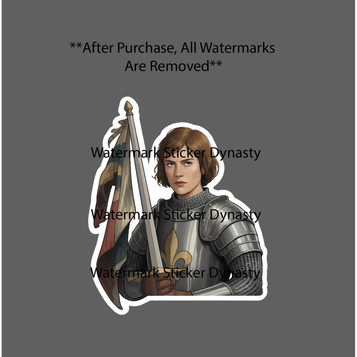 Joan of Arc Sticker Waterproof Decal Patron Saint France French Gift NEW