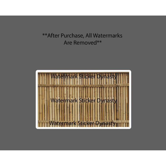 Bamboo Fence Sticker Waterproof Decal Japan Japanese Wood Backyard Gift NEW