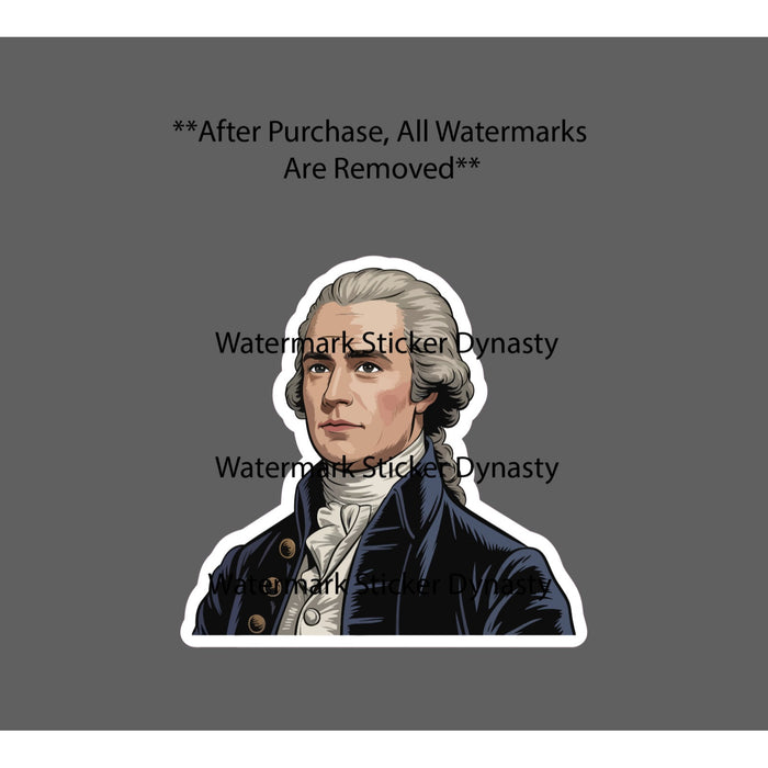Alexander Hamilton Sticker Waterproof Decal America USA History Gift NEW