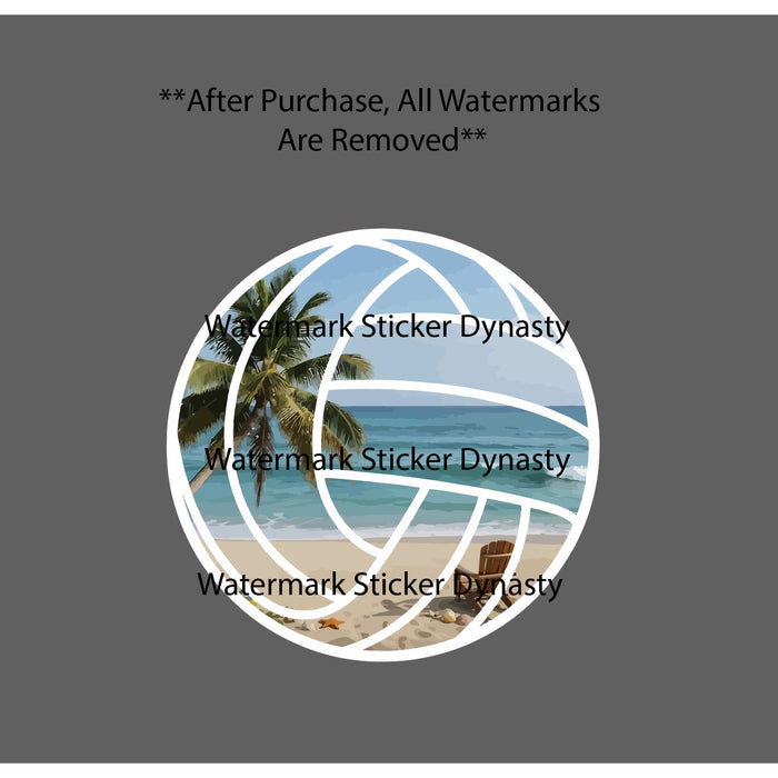 Beach Volleyball Sticker Waterproof Decal Sports Game Travel Outdoor Gift NEW