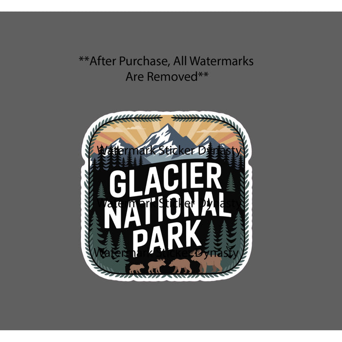 Glacier National Park Sticker Waterproof Decal Outdoor Travel Nature Gift NEW