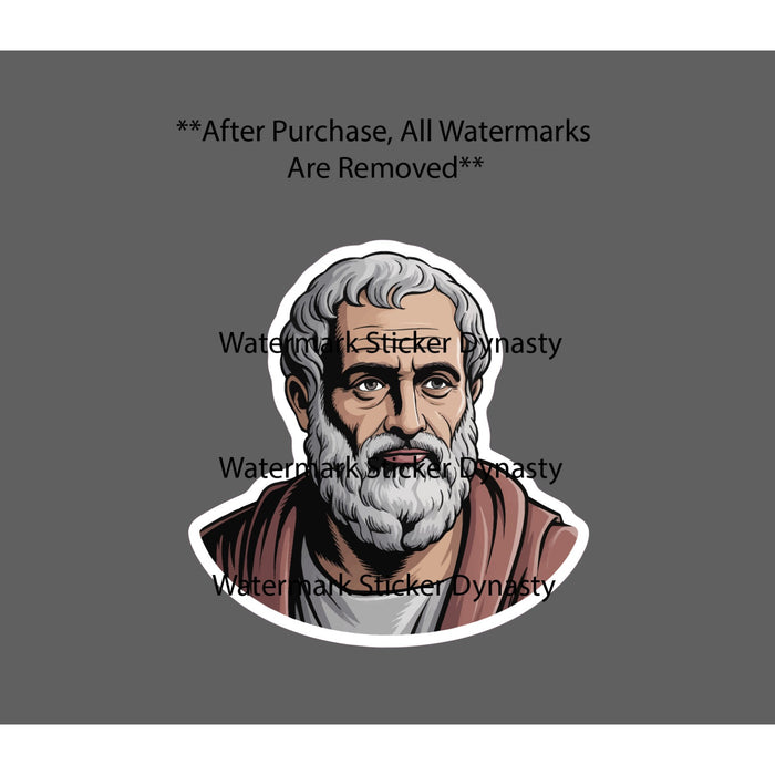 Aristotle Sticker Waterproof Decal Greece Philosophy History Stoic Gift NEW