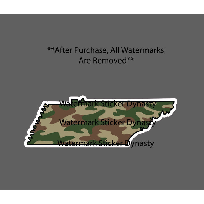 Tennessee Sticker Waterproof Decal Camo Outdoor Fishing State Hunting Gift NEW