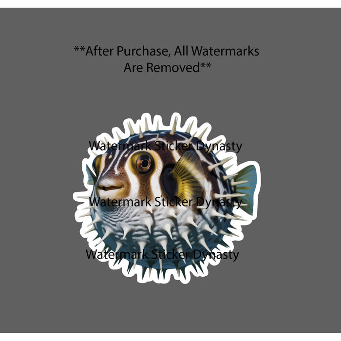 Pufferfish Sticker Waterproof Decal Ocean Animal Wildlife Beach Nature Gift NEW