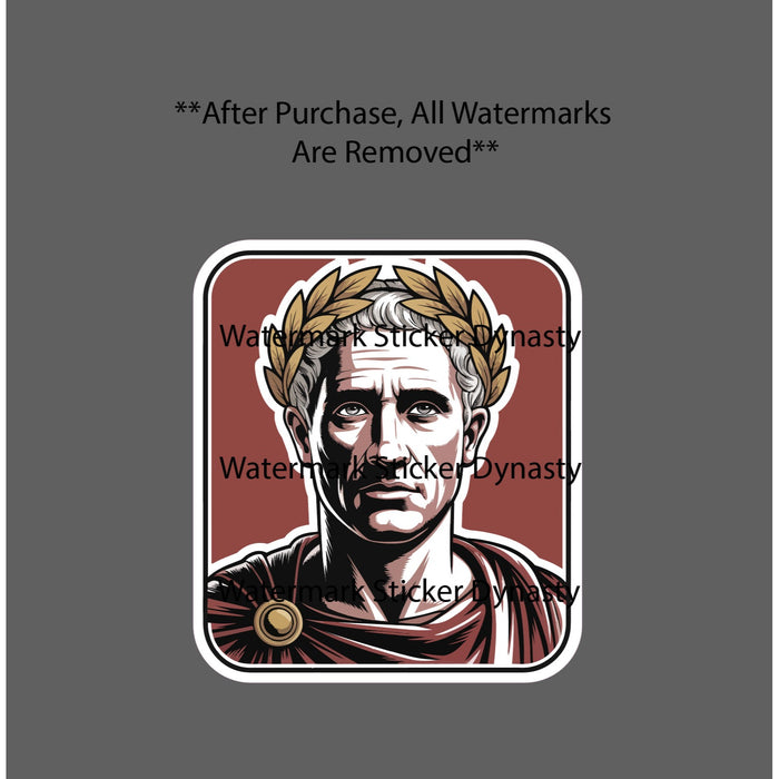Julius Caesar Sticker Waterproof Decal Cartoon Rome Roman Emperor Gift NEW
