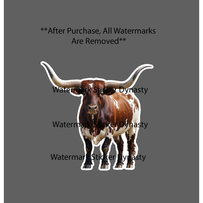 Texas Longhorn Sticker Waterproof Decal Animal Farm Livestock Ranch Gift NEW