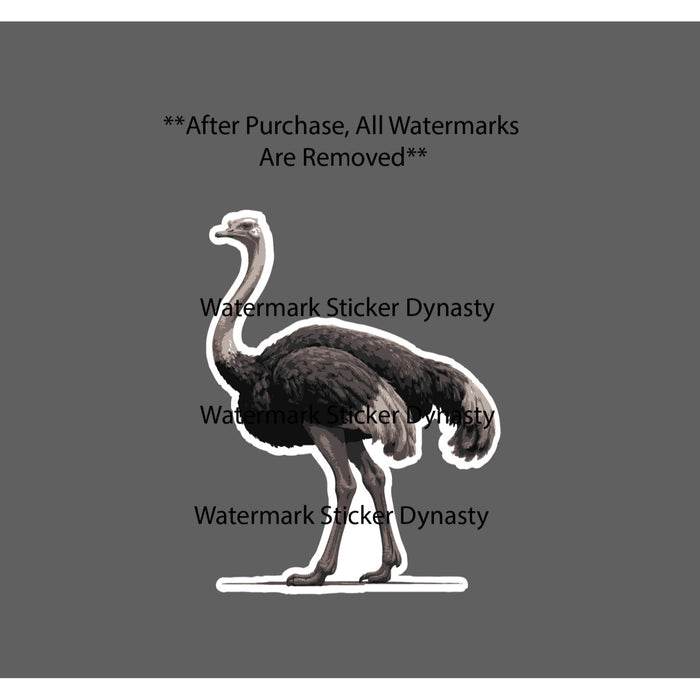 Ostrich Sticker Waterproof Decal Bird Desert Animal Farm Wildlife Gift NEW