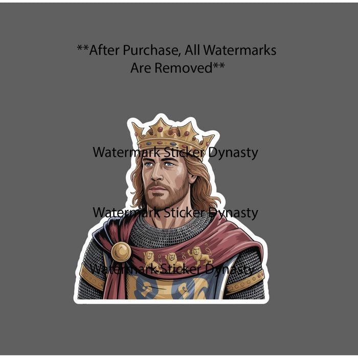 Richard The Lionheart Sticker Waterproof Decal King England English Gift NEW
