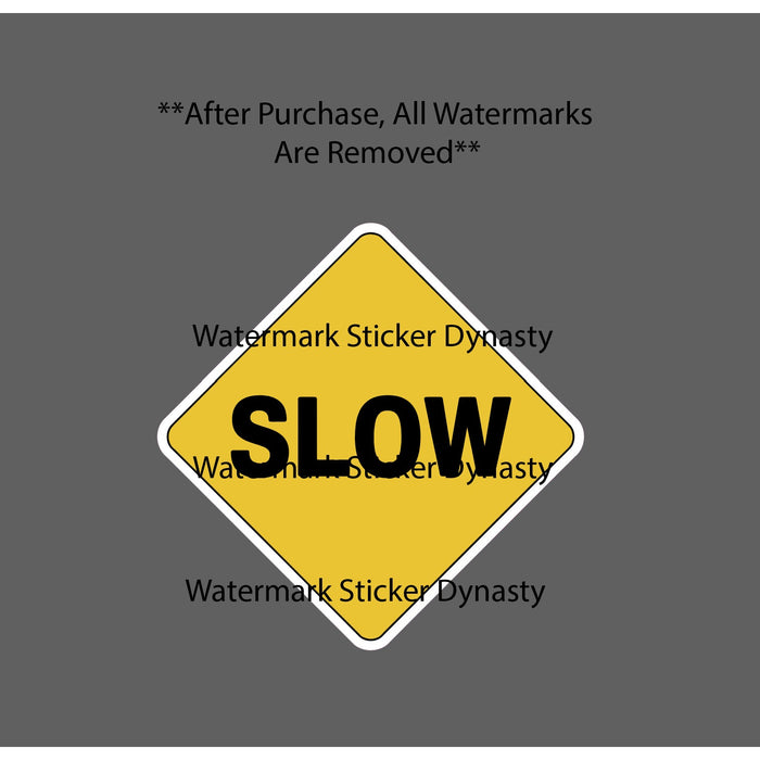 Slow Sign Sticker Waterproof Decal Caution Warning Beware Car Truck Gift NEW