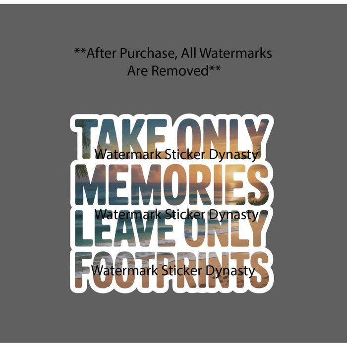 Leave Only Footprints Sticker Waterproof Decal Beach Ocean Travel Gift NEW