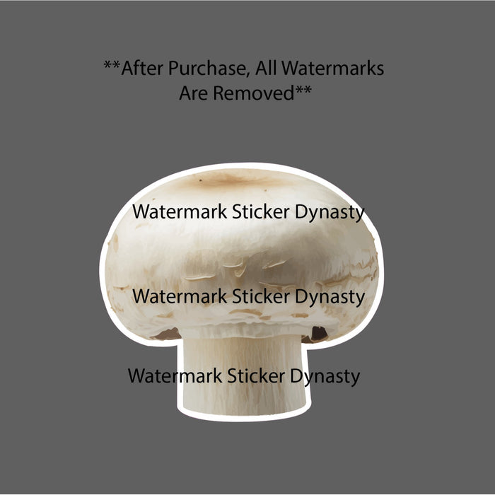 White Button Mushroom Sticker Waterproof Decal Fungi Fungus Food Gift NEW