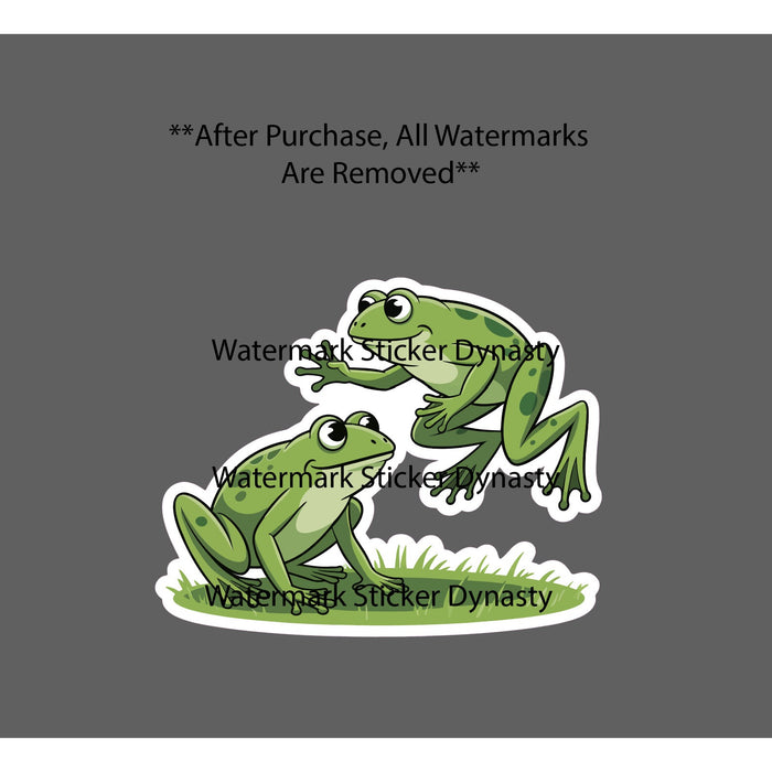 Leap Frog Sticker Waterproof Decal Animal Frogs Cartoon Cute Kawaii Gift NEW