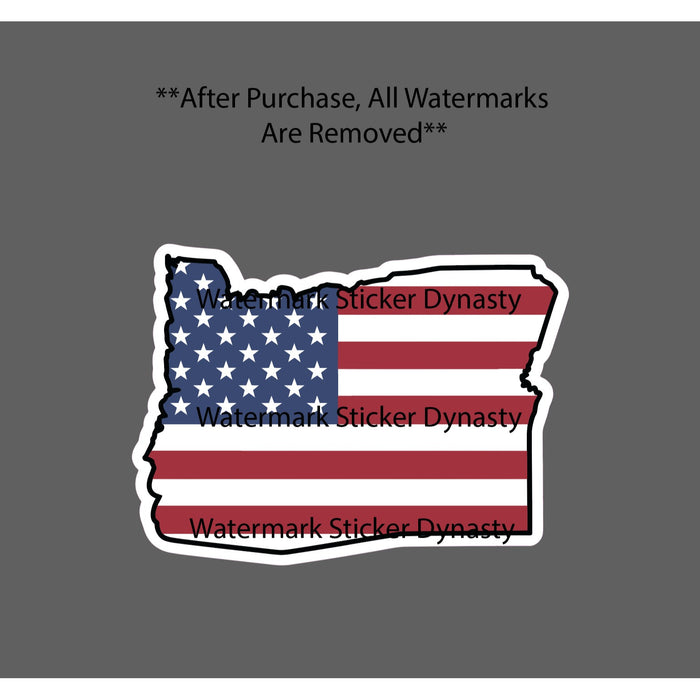 Oregon Sticker Waterproof Decal USA Flag State Patriotic Gift America NEW