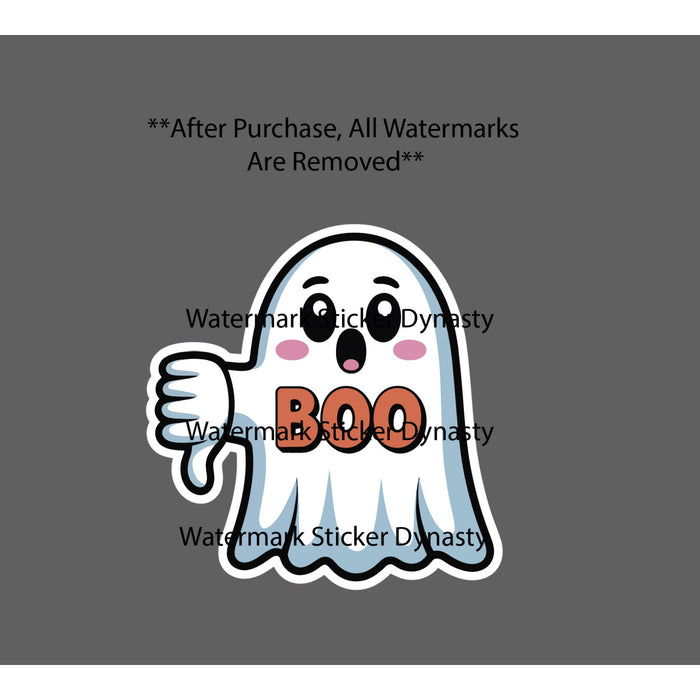 Boo Ghost Sticker Waterproof Decal Disapproval Funny Humor Cute Gift NEW