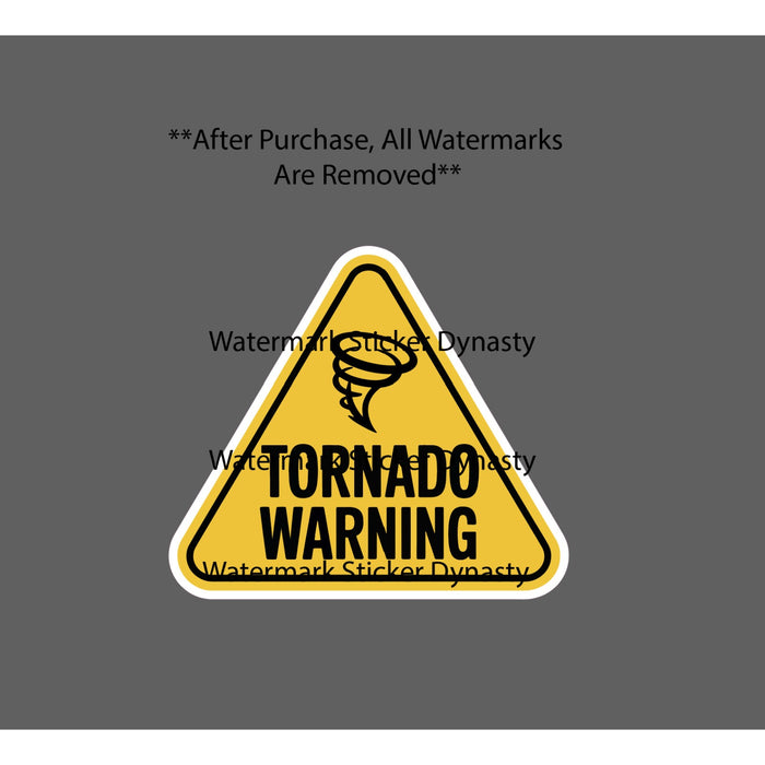 Tornado Warning Sticker Waterproof Decal Caution Warning Sign Beware Gift NEW