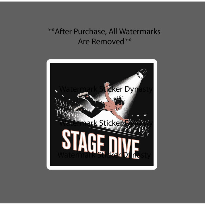 Stage Dive Sticker Waterproof Decal Concert Music Metal Rock Gift NEW