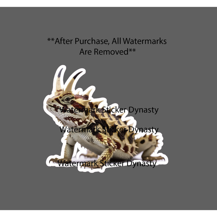 Thorny Devil Dragon Lizard Sticker Waterproof Decal Animal Desert Wild Gift NEW