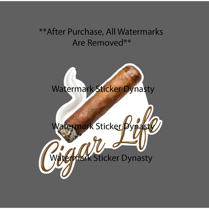 Cigar Life Sticker Waterproof Decal Cigars Smoke Smoking Tobacco Gift NEW
