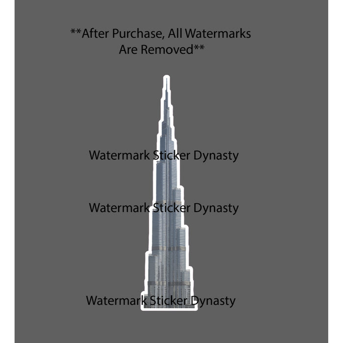 Burj Khalifa Sticker Waterproof Decal Tower UAE Dubai Travel City Gift NEW