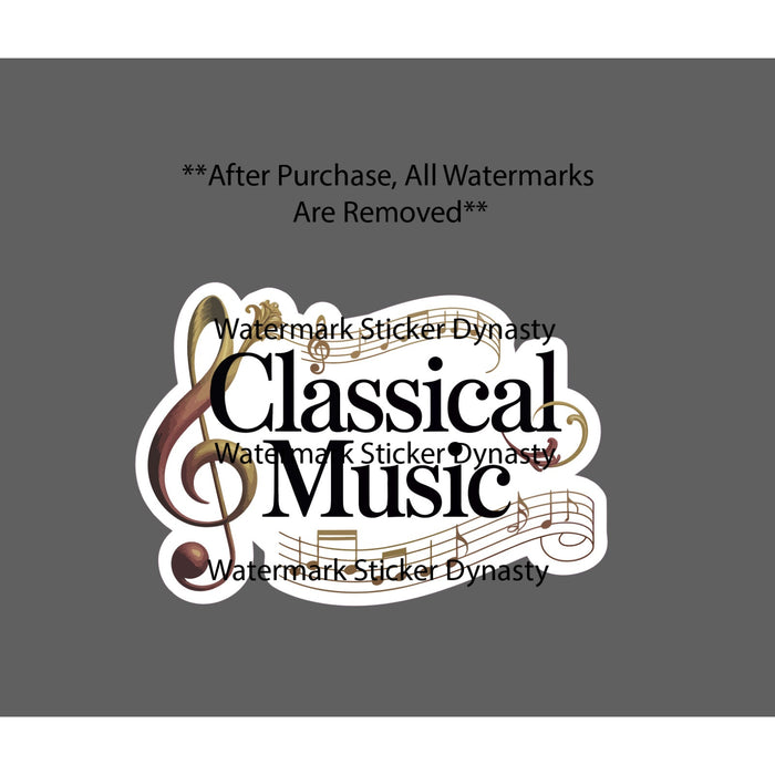 Classical Music Sticker Waterproof Decal Classic Band Instruments Song Gift NEW