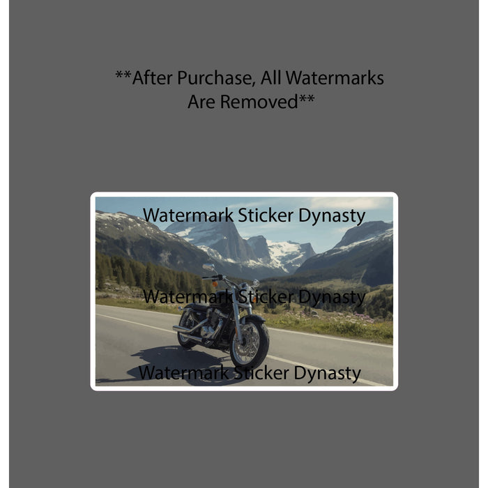 Motorcycle Sticker Waterproof Decal Road Trip Harley Mountain Scene Gift NEW