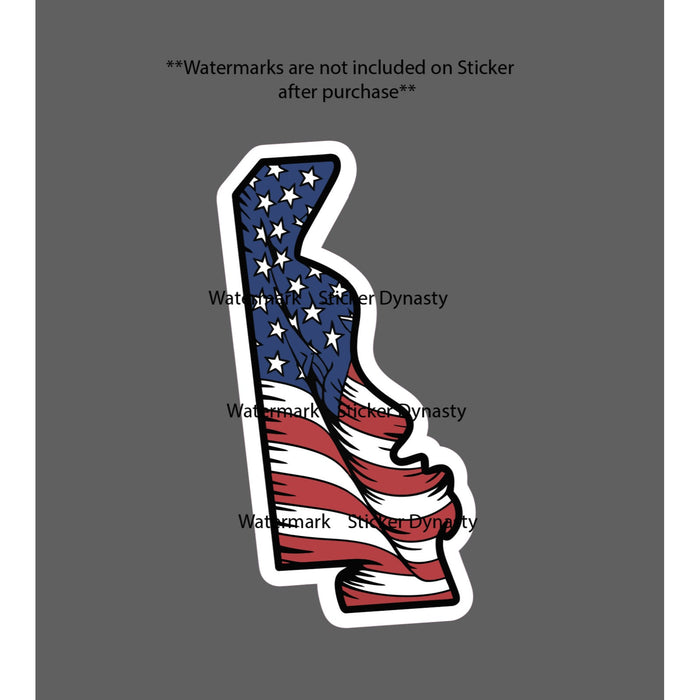 Delaware Sticker Waterproof Decal USA Flag State America United States Gift NEW