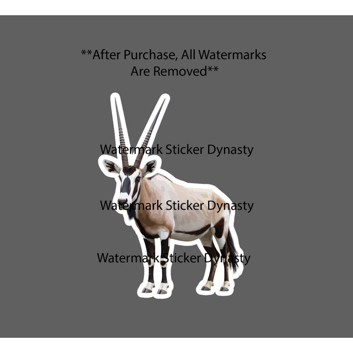 Oryx Sticker Waterproof Decal Gemsbok Animal Outdoor Nature Hunting Gift NEW