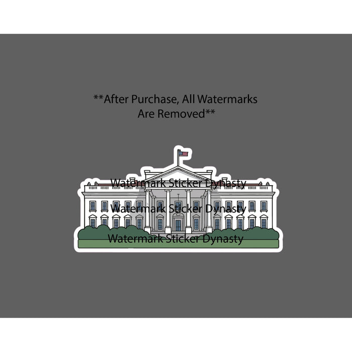 The White House Sticker Waterproof Decal America United States Travel Gift NEW