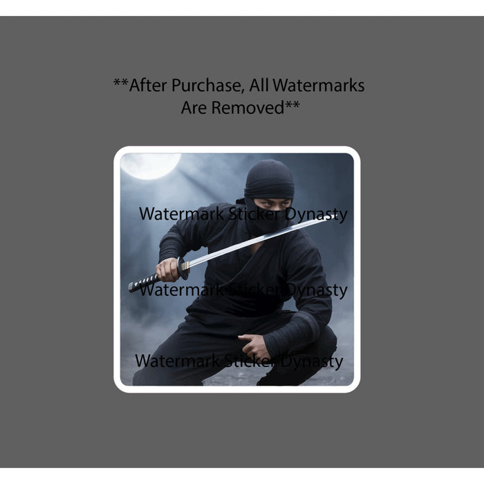 Ninja Sticker Waterproof Decal Realistic Movie Book TV Katana Japan Gift NEW