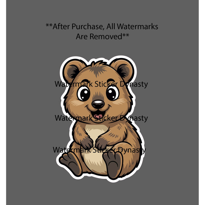 Quokka Sticker Waterproof Decal Cartoon Animal Australia Kawaii Cute Gift NEW