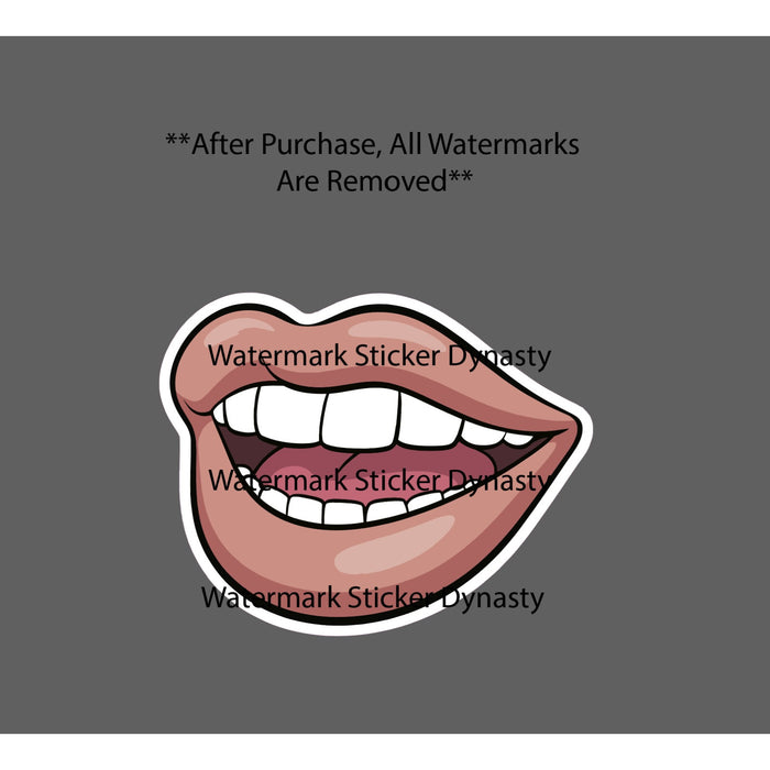 Mouth Lips Sticker Waterproof Decal Talking Yapper Communication Gift NEW