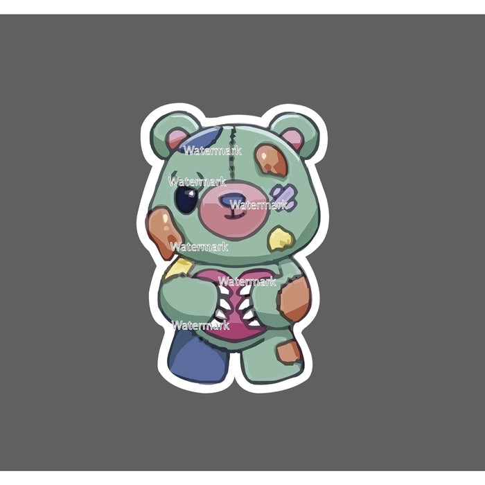 Teddy Bear Sticker Horror Cute