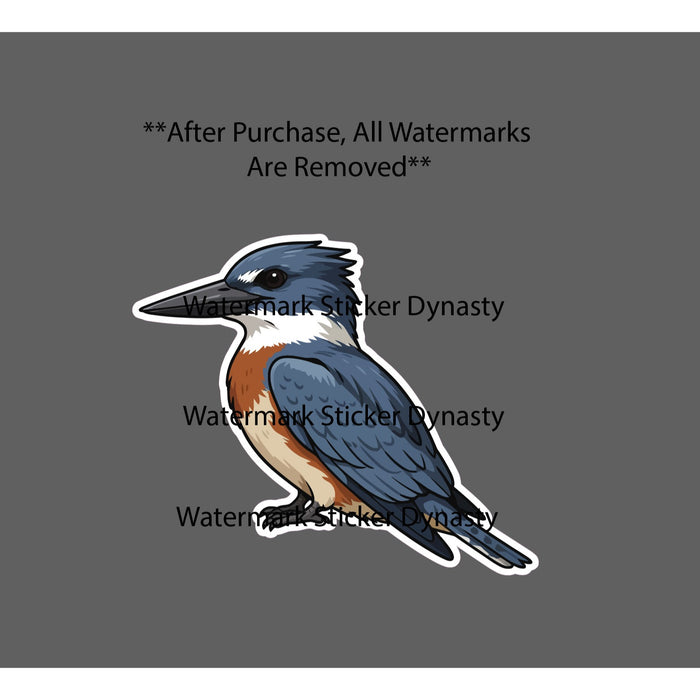 Belted Kingfisher Sticker Waterproof Decal Bird Animals Birds Outdoor Gift NEW