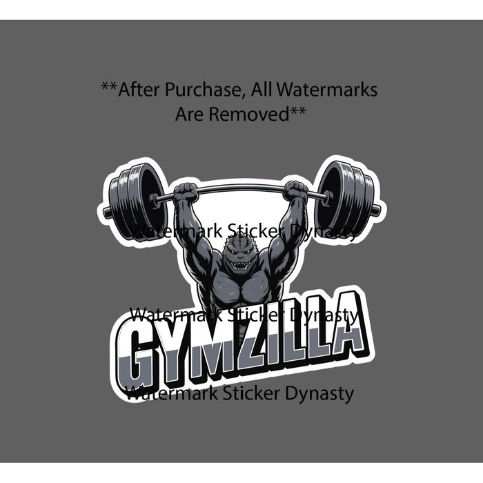 Gymzilla Sticker Waterproof Decal Godzilla Monster Gym Workout Fitness Gift NEW