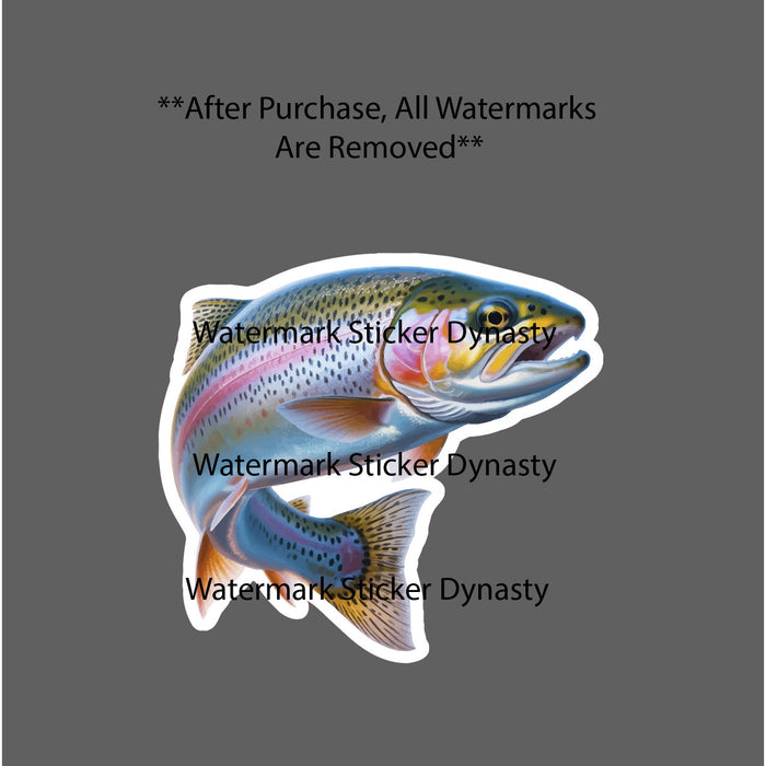 Rainbow Trout Sticker Fish Outdoor Wildlife Nature Gift Waterproof NEW