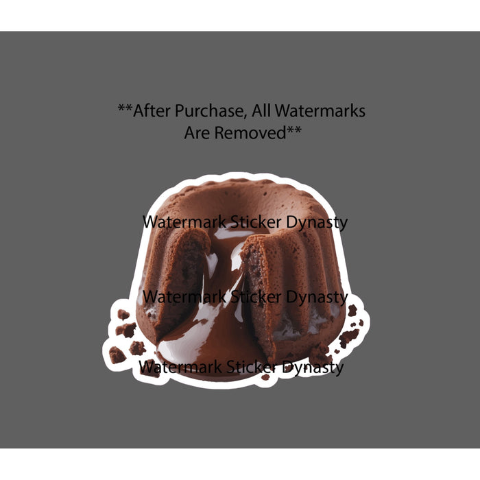Lava Cake Sticker Waterproof Decal Food Dessert Chocolate Dinner Sugar Gift NEW