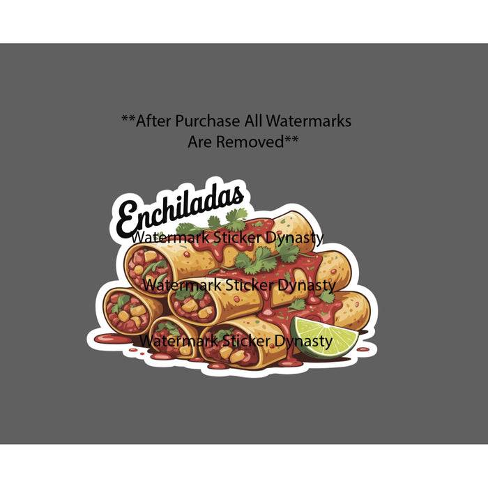 Enchiladas Sticker Waterproof Decal Food Mexican Cuisine Lime Gift NEW