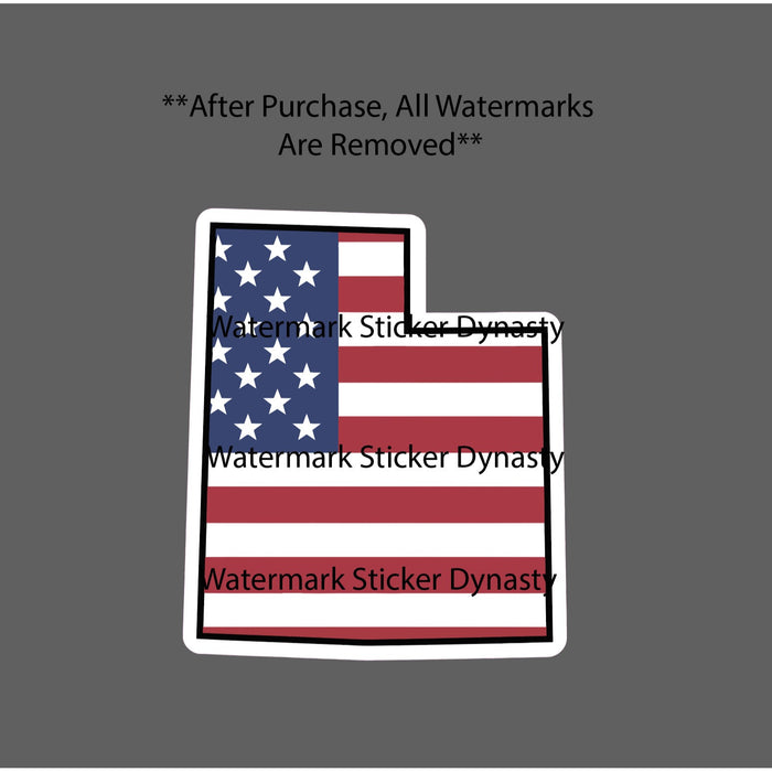 Utah Sticker Waterproof Decal State USA Flag Patriotic Gift NEW