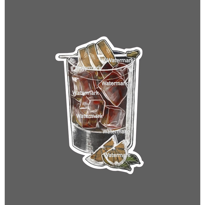 Negroni Sticker Drink