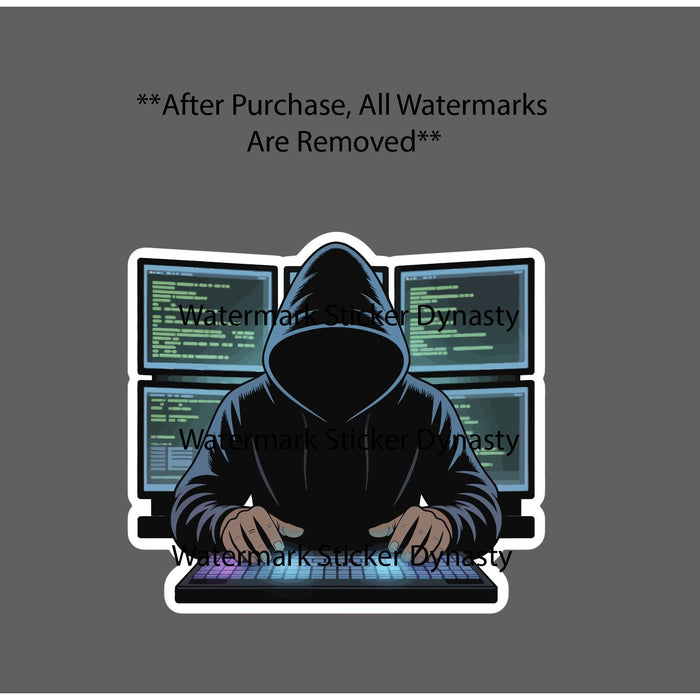Hacker Sticker Waterproof Decal Computer Virus Cybersecurity Gift NEW