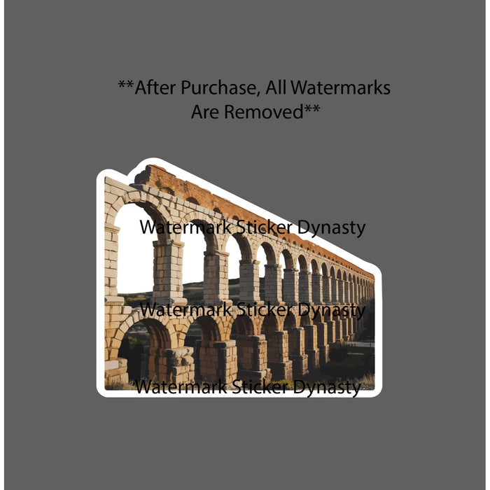 Aqueduct Sticker Waterproof Decal Rome Roman City Water History Gift NEW
